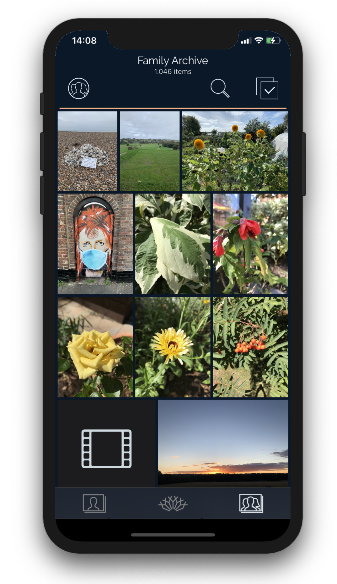 The Ami Archive app running on an iPhone