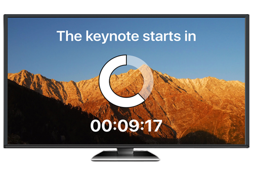 A TV with the timer running