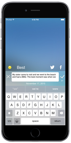 The duality app running on an iPhone